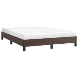 Cadre de lit sans matelas marron 140x200 cm similicuir 