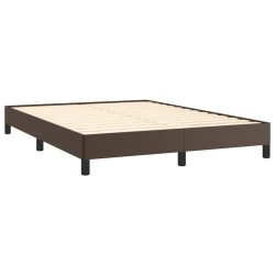 Cadre de lit sans matelas marron 140x200 cm similicuir 