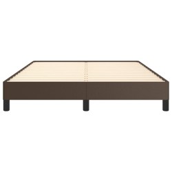 Cadre de lit sans matelas marron 140x200 cm similicuir 