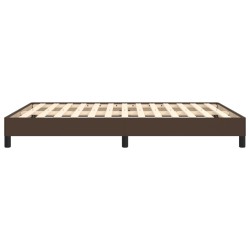 Cadre de lit sans matelas marron 140x200 cm similicuir 