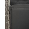 Ensemble de bistro 3 pcs avec coussins gris résine tressée 