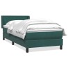 Sommier à lattes de lit et matelas vert foncé 80x220 cm velours 