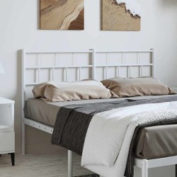 Tête de lit métal blanc 135 cm 