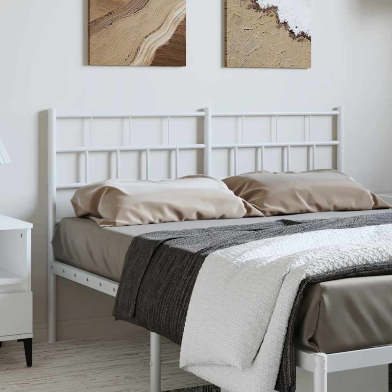 Tête de lit métal blanc 135 cm Tête de lit métal blanc 135 cm