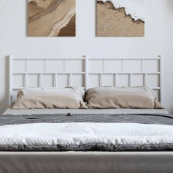 Tête de lit métal blanc 135 cm 