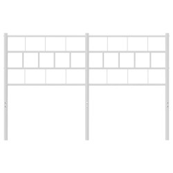Tête de lit métal blanc 135 cm 
