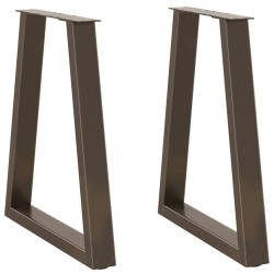 Pieds de table à manger en forme de V 2 pièces Acier naturel 50 x (72-73,3) cm Acier 