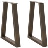 Pieds de table à manger en forme de V 2 pièces Acier naturel 50 x (72-73,3) cm Acier 