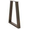 Pieds de table à manger en forme de V 2 pièces Acier naturel 50 x (72-73,3) cm Acier 