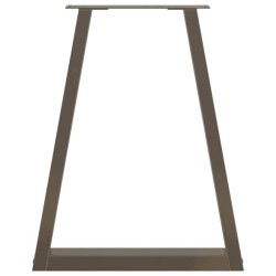 Pieds de table à manger en forme de V 2 pièces Acier naturel 50 x (72-73,3) cm Acier 