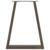 Pieds de table à manger en forme de V 2 pièces Acier naturel 50 x (72-73,3) cm Acier 