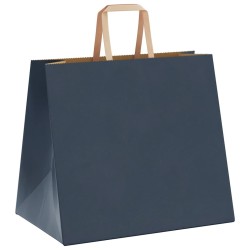 Sacs en papier 50 pcs avec poignées bleu 32x22x28 cm 