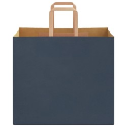 Sacs en papier 50 pcs avec poignées bleu 32x22x28 cm 