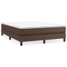 Cadre de lit sans matelas marron 140x200 cm similicuir 
