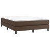 Cadre de lit sans matelas marron 140x200 cm similicuir 