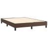 Cadre de lit sans matelas marron 140x200 cm similicuir 