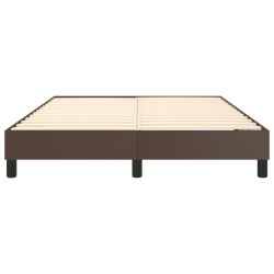 Cadre de lit sans matelas marron 140x200 cm similicuir 