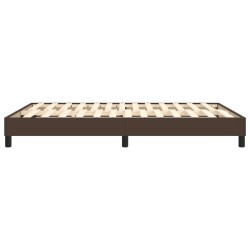 Cadre de lit sans matelas marron 140x200 cm similicuir 