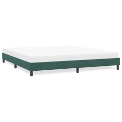Cadre de lit sans matelas vert foncé 180x220 cm velours 