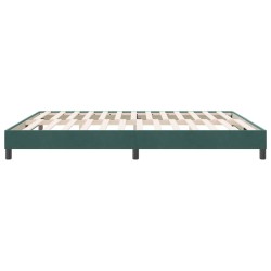 Cadre de lit sans matelas vert foncé 180x220 cm velours 