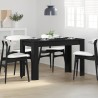 Table à dîner chêne noir 120x60x76 cm bois d'ingénierie 
