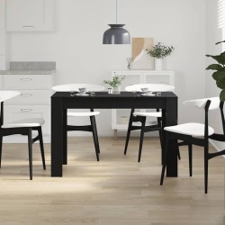 Table à dîner chêne noir 120x60x76 cm bois d'ingénierie 