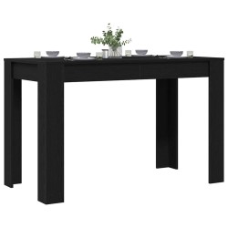 Table à dîner chêne noir 120x60x76 cm bois d'ingénierie 
