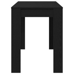 Table à dîner chêne noir 120x60x76 cm bois d'ingénierie 