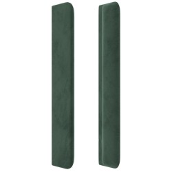 Tête de lit avec oreilles Vert foncé 83x16x118/128 cm Velours 