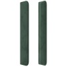 Tête de lit avec oreilles Vert foncé 83x16x118/128 cm Velours 