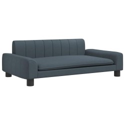 Lit pour chien gris foncé 90x53x30 cm tissu 