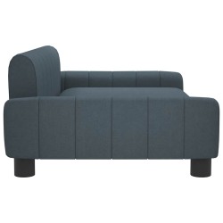 Lit pour chien gris foncé 90x53x30 cm tissu 