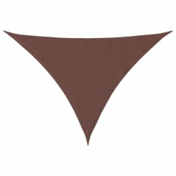 Voile de parasol tissu oxford triangulaire 3x4x5 m marron 