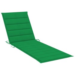 Chaise longue de jardin 2 places avec coussins Acacia solide 