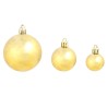 Ensemble de boules de Noël 100 pcs 3/4/6 cm Doré 