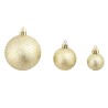 Ensemble de boules de Noël 100 pcs 3/4/6 cm Doré 