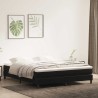 Sommier à lattes de lit sans matelas noir 180x220 cm velours 