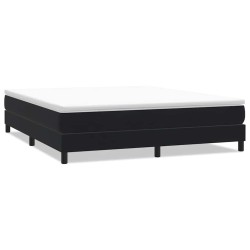 Sommier à lattes de lit sans matelas noir 180x220 cm velours 