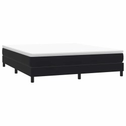 Sommier à lattes de lit sans matelas noir 180x220 cm velours 