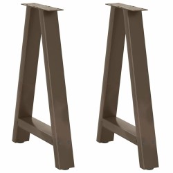 Pieds de table à manger en forme de A, 2 pièces, 60 x (72-73) cm, acier 