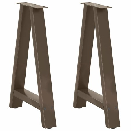 Pieds de table à manger en forme de A, 2 pièces, 60 x (72-73) cm, acier 