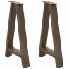 Pieds de table à manger en forme de A, 2 pièces, 60 x (72-73) cm, acier 