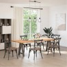 Pieds de table à manger en forme de A, 2 pièces, 60 x (72-73) cm, acier 