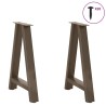 Pieds de table à manger en forme de A, 2 pièces, 60 x (72-73) cm, acier 