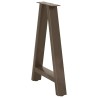 Pieds de table à manger en forme de A, 2 pièces, 60 x (72-73) cm, acier 