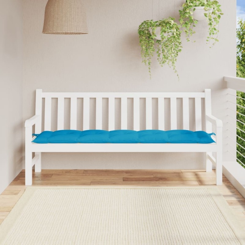 Coussin de banc de jardin bleu clair 180x50x7 cm tissu oxford 