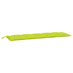 Coussin de banc de jardin vert brillant 180x50x7cm tissu oxford 