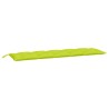 Coussin de banc de jardin vert brillant 180x50x7cm tissu oxford 