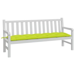 Coussin de banc de jardin vert brillant 180x50x7cm tissu oxford 