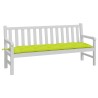 Coussin de banc de jardin vert brillant 180x50x7cm tissu oxford 